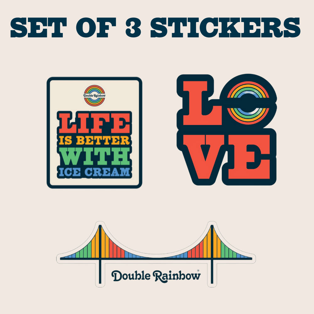 Double Rainbow Stickers
