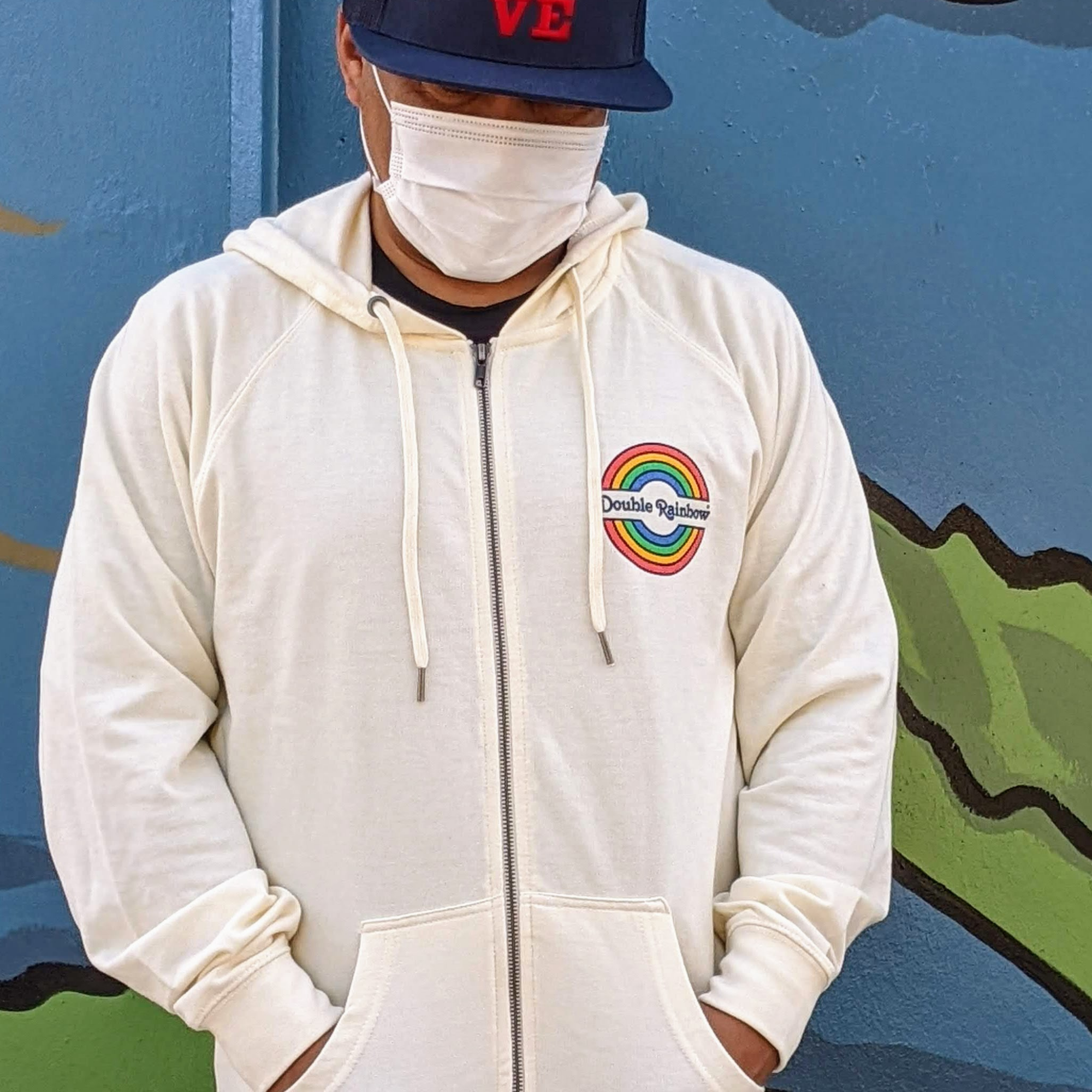 Full Zip Hoodie Double Rainbow Ice Cream
