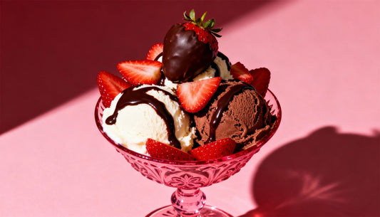 Chocolate Covered Strawberry Sundae