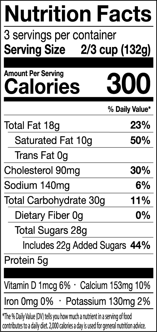 HORCHATA NUTRITION FACTS
